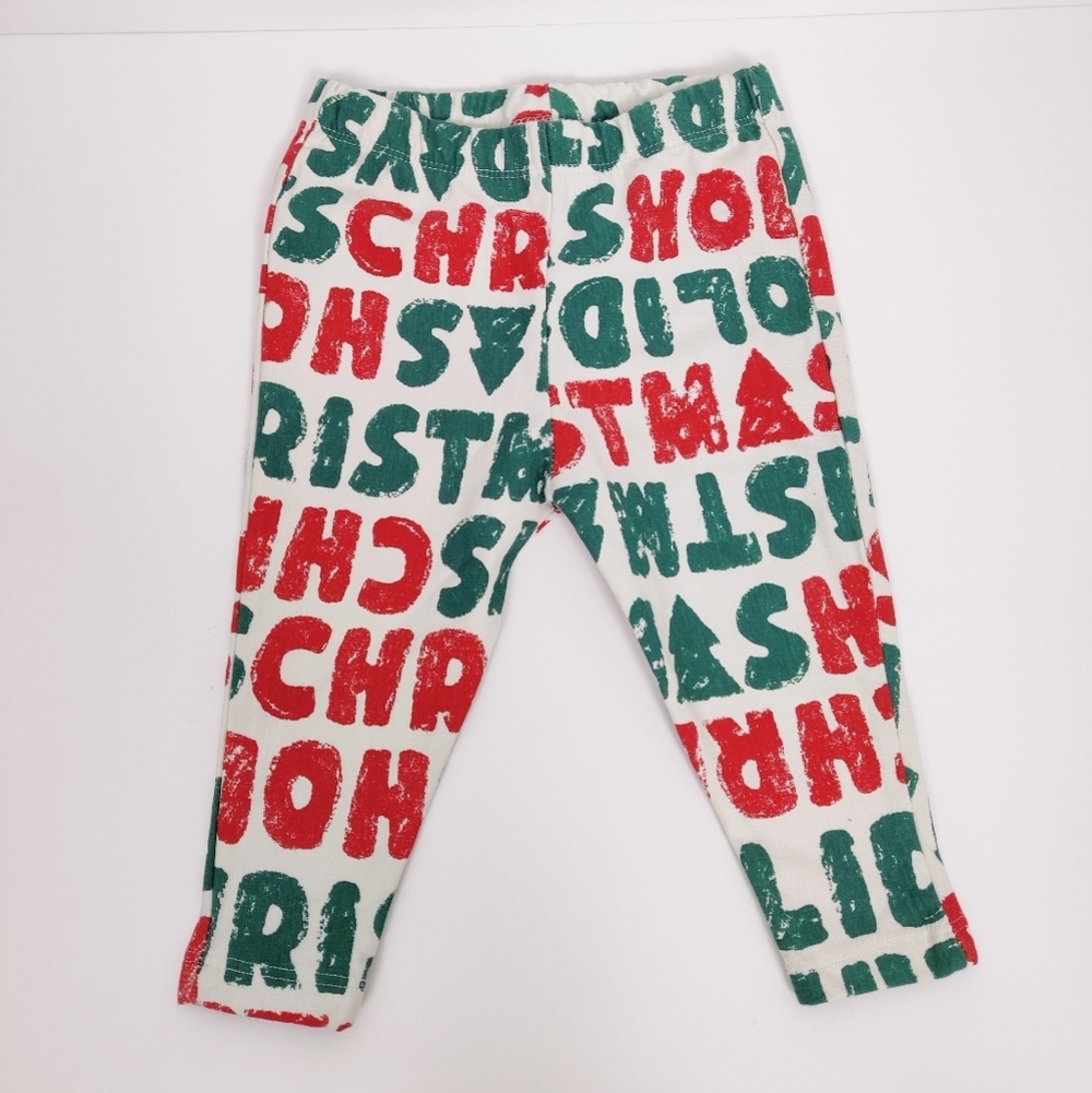 Zara Baby Girl's Christmas Pants Size 9-12 Months Loungewear Sweatpants NEW